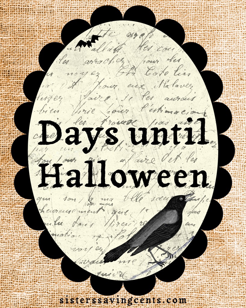 Days Until Halloween Printable!